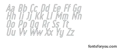 RulerOutlineItalic Font