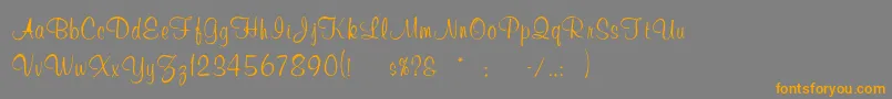 Muriel Font – Orange Fonts on Gray Background