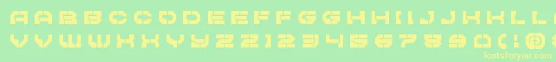Pulsarclasstitle-fontti – keltaiset fontit vihreällä taustalla
