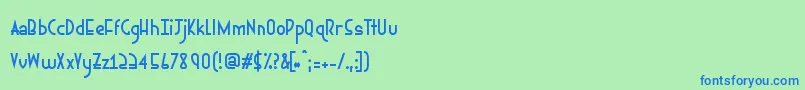 フォントEphemerian – 青い文字は緑の背景です。