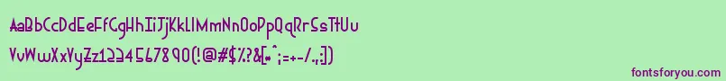 Ephemerian Font – Purple Fonts on Green Background