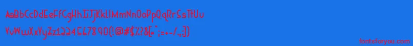 Ephemerian Font – Red Fonts on Blue Background