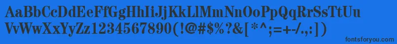 ItcCenturyLtBoldCondensed Font – Black Fonts on Blue Background