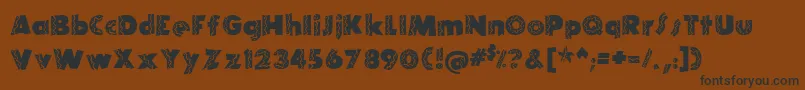 Elriott2-Schriftart – Schwarze Schriften auf braunem Hintergrund