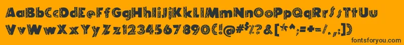 Elriott2 Font – Black Fonts on Orange Background