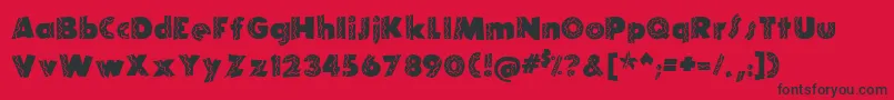 Elriott2 Font – Black Fonts on Red Background