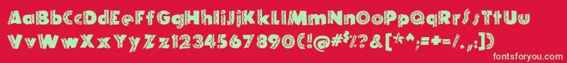 Elriott2 Font – Green Fonts on Red Background