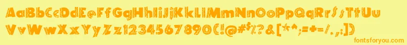 Elriott2 Font – Orange Fonts on Yellow Background