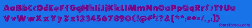 Elriott2 Font – Purple Fonts on Blue Background