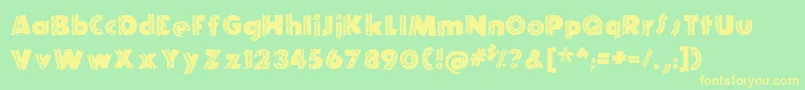 Elriott2 Font – Yellow Fonts on Green Background