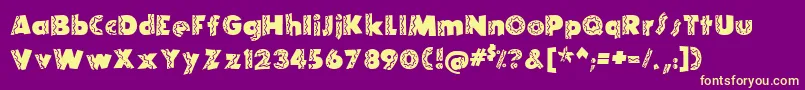 Elriott2 Font – Yellow Fonts on Purple Background