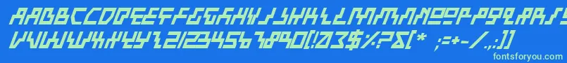 Шрифт Beambi – зелёные шрифты на синем фоне