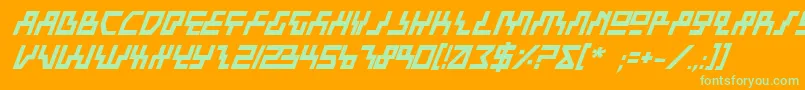 Beambi Font – Green Fonts on Orange Background