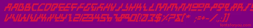 Beambi Font – Red Fonts on Purple Background