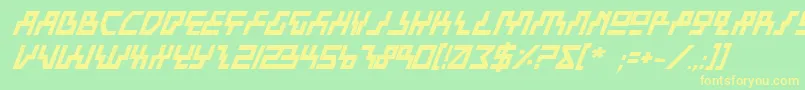 Шрифт Beambi – жёлтые шрифты на зелёном фоне