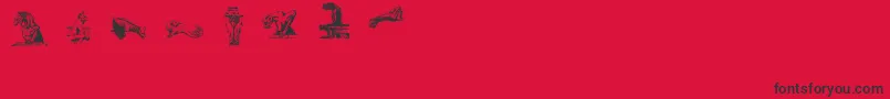 Gargoylesding Font – Black Fonts on Red Background