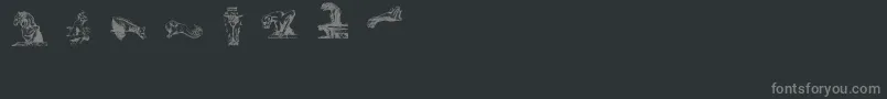 Gargoylesding Font – Gray Fonts on Black Background