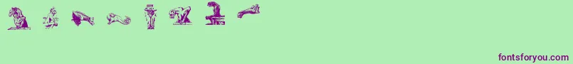 Gargoylesding Font – Purple Fonts on Green Background