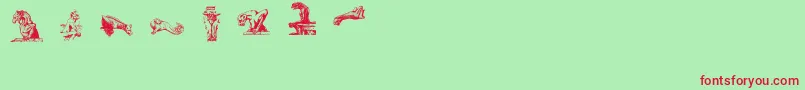 Gargoylesding Font – Red Fonts on Green Background