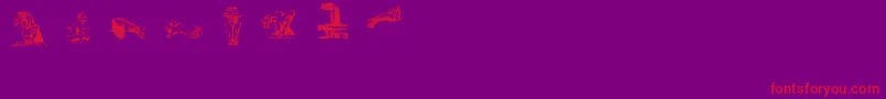 フォントGargoylesding – 紫の背景に赤い文字