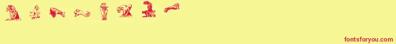 Gargoylesding Font – Red Fonts on Yellow Background