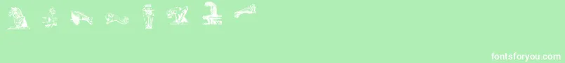 Gargoylesding Font – White Fonts on Green Background