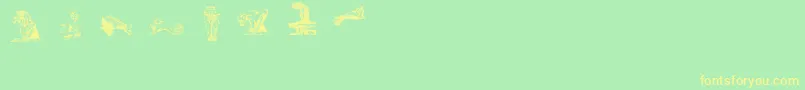Czcionka Gargoylesding – żółte czcionki na zielonym tle