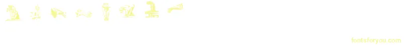 Gargoylesding Font – Yellow Fonts on White Background