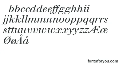 WalbaumLtItalic font – danish Fonts