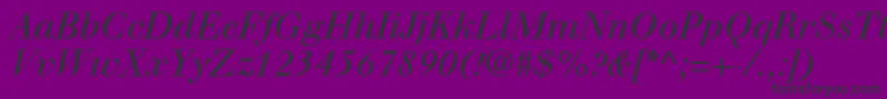 WalbaumLtItalic Font – Black Fonts on Purple Background