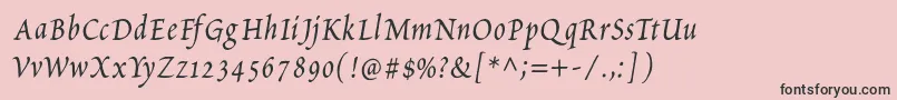 PetitscriptItalic Font – Black Fonts on Pink Background