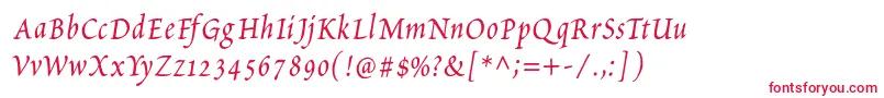 Шрифт PetitscriptItalic – красные шрифты на белом фоне