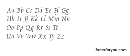 Schriftart PetitscriptItalic