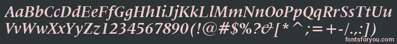 Lat725bi Font – Pink Fonts on Black Background
