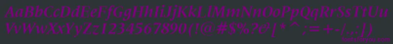Lat725bi Font – Purple Fonts on Black Background
