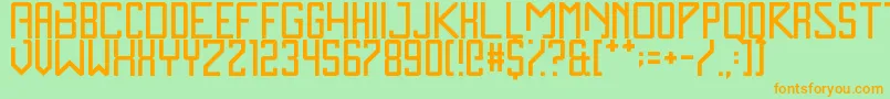 ZenMonolith Font – Orange Fonts on Green Background