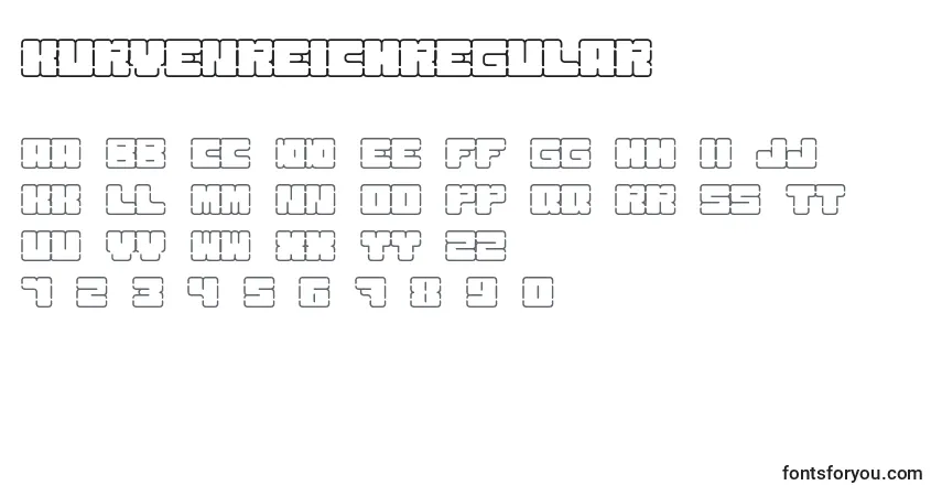 KurvenreichRegular font – alphabet, numbers, special characters