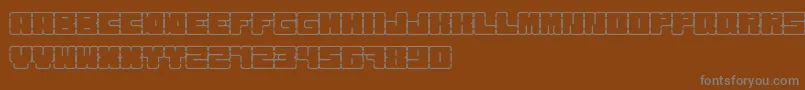 Шрифт KurvenreichRegular – серые шрифты на коричневом фоне