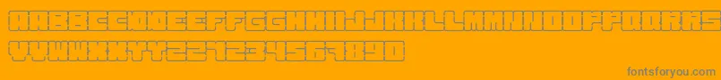 Шрифт KurvenreichRegular – серые шрифты на оранжевом фоне