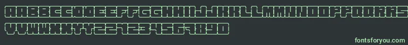 Police KurvenreichRegular – polices vertes sur fond noir