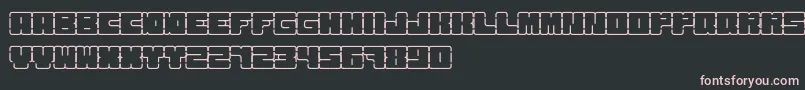 フォントKurvenreichRegular – 黒い背景にピンクのフォント