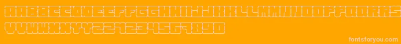 KurvenreichRegular-fontti – vaaleanpunaiset fontit oranssilla taustalla