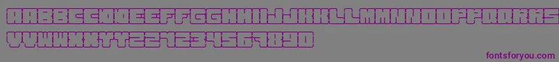 Шрифт KurvenreichRegular – фиолетовые шрифты на сером фоне