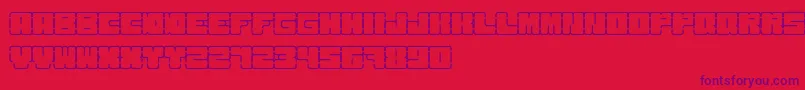 KurvenreichRegular Font – Purple Fonts on Red Background