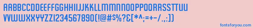 フォントFeatureditem – ピンクの背景に青い文字