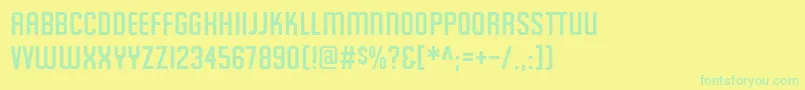 Featureditem Font – Green Fonts on Yellow Background