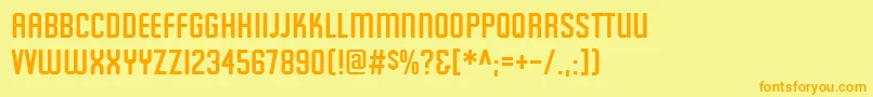 Featureditem Font – Orange Fonts on Yellow Background