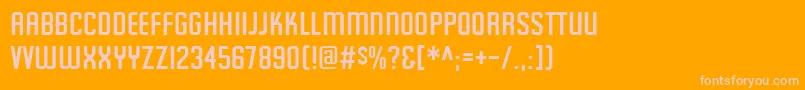 Featureditem Font – Pink Fonts on Orange Background