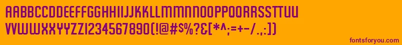Featureditem Font – Purple Fonts on Orange Background