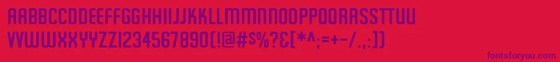 Featureditem Font – Purple Fonts on Red Background